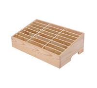 SHOTAY Boîte de Rangement de téléphone Portable, 24 cellules boîte de Rangement multifonctionnelle en Bois Organisateur d'outil de réparation de téléphone Portable