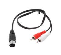 SHOTAY Câble Adaptateur 5 Broches vers 2 RCA mâle, 0,5 M / 1,5 M 5 Broches Din mâle vers 2 RCA mâle Câble Adaptateur Audio vidéo Connecteur de Cordon pour Lecteur DVD comme indiqué sur l'image