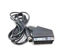 SHOTAY Câble, câble Adaptateur OFC Péritel RVB/RGBS 1,8 m pour Console de Jeu Sega MD2 Câble péritel RVB 9 Broches V Pin/C Pin Noir