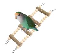 Shotet Ladder Bridge Pont de cage à oiseaux, échelle en bois pour oiseaux, pinsons, mâcher pour perche, jouet pour animaux de compagnie, barre de repos, développement de l'intelligence