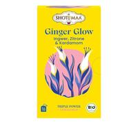 Shoti Maa Infusion Bio Ginger Glow Gingembre, Citron & Cardamome - Gamme Triple Pouvoir - 16 Sachets 32g