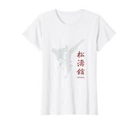 Shotokan Karate T-Shirt Graphique avec Valeur, Femme, Blanc, XS