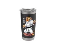 Shotokan Karaté Tiger Gobelet isotherme en acier inoxydable double paroi