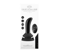 Shots Chrystalino Vibrante - Prickly Rechargeable 10 Speed Glass Vibrator With Suction Cup And Remote - Black