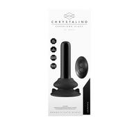 Shots Chrystalino Vibrante - Thumby Rechargeable 10 Speed Glass Vibrator With Suction Cup And Remote - Black