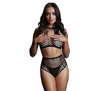 Shots Le Désir - Duo Net Key-Hole Bra Set - Black