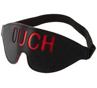 Shots Ouch! Black & White - Bonded Leather Eye-Mask With Elastic Straps
