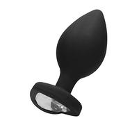 Shots Ouch! - Extra Large Diamond Heart Butt Plug - Black
