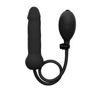 Shots Ouch ! OU089BLK Gode Gonflable en Silicone - Étanche et Sans Phtalate - Silicone Souple - Noir