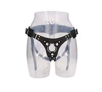 Shots Ouch! Pain - Leather Strap-On Harness - Black