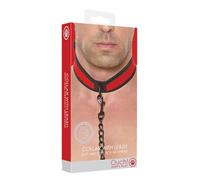 Shots Ouch Puppy Play Puppy Collar w/Leash Rouge