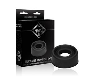 Shots Pumped PMP027BLK Manchon de Pompe en Silicone Moyen - Noir - Fermeture Sous Vide - Silicone Souple et Élastique