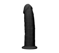 Shots Realrock Ultra - 15,3cm Silicone Dildo Without Balls - Black