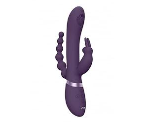 Shots Vive - Rini Pulse Wave & Vibrating Double Penetration Rabbit - Black