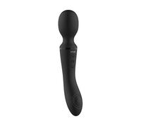 Shots VIVE VIVE019BLK Enora - Baguette et Vibrateur - Imperméable et Sans Phtalate - 100% Silicone de Qualité Médicale - Noir