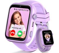 Shou-4g Montre Connectée Enfant,Smartwatch Enfant Avec Gps Et Téléphone,Appel Vidéo,Sos,Mode Classe,Whatsapp,Wifi,Ip68,Sim,Podomètre,Réveil,Montre Intelligente Garcon/Fille,Violet