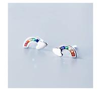 SHOUKAII Boucles d'oreilles for Hommes et Femmes Bijoux en Argent Sterling véritable Nuage coloré Boucle d'oreille Femmes ami Fille Bijoux Boucles d'oreilles Clous d'oreille