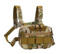 Shoulder Bag for Men - Oxford Cloth 24x16x6cm | Small Sling Pack | Large Opening Back Mesh Breathable Multi-Functional Fanny Pack for Hiking Travel and Daily Use