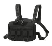 Shoulder Bag For Men - Oxford Cloth 24x16x6cm | Small Sling Pack | Large Ouverture Back Mesh Breathable Multi-Fonctionnal Fanny Pack For Hiking Travel And Daily Use, Noir et argent, verwijzen naar de