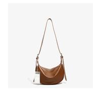 Shoulder Bag for Women Crossbody Bag Women's Lightweight Hobo Bag, Vintage Leather Crescent Bag, Solid Color PU Leather Dumpling(Brown)