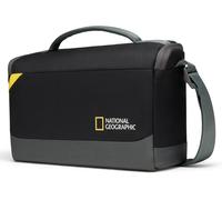 Shoulder Bag (M) for DSLR and Hybrid Camera with Lenses and Accessories, Tablet Compartment, Adjustable Strap, NG E1 2370, Black [ Exclusive]