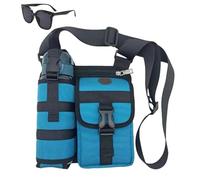 Shoulder Bag with Water Bottle Holder, Multi Compartment Lightweight Hiking Crossbody, Workout Sports Sling Messenger