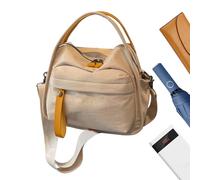 Shoulder Bag - Zipper Solid Color Purse, Handbag Tote with Removable Straps | for Lady Teens School Travel Daily Weekend Gym Picnic Commute Shopping Office College