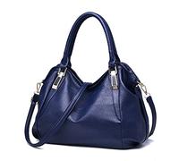 Shoulder Bags For Women Roomy Fashion Womens Handbags Ladies Purse Satchel Tote Leather Bag(Dark Blue)