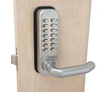 ShouSiFang Codelocks Poignée de porte étanche avec bouton poussoir numérique,Sans clé - Silver