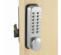 ShouSiFang serrure de porte coulissante numérique à code facile,Sans clé(Silver)