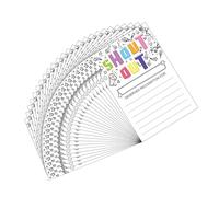 SHOUT Cartes 25 comptes 10 x 15 cm Papier inscriptible pour bureau scolaire Bulletin Board Board Récompense Étudiant Fournitures de motivation employé