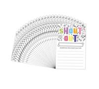 Shout Out Cards Lot de 25 cartes inscriptibles de 10,2 x 15,2 cm pour école, bureau, tableau d'affichage, fournitures de récompense pour étudiants, cartes de motivation