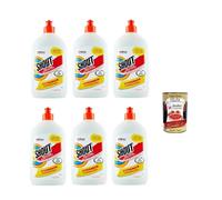 Shout Scioglimacchia Liquido, Smacchiatore Bucato Tripla Azione, détachant pour le linge, sans danger pour le linge blanc et coloré, 6 pièces de 500 ml + Italian Gourmet Polpa 400 g