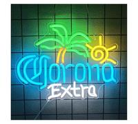 SHOUXI LED néon signe Corona Extra Beer Panneau Néon Pour Club, Bistro, Décoration Murale, Palmier, Lumière Néon, Alimenté Par USB, Variable, 32cm×41.9cm