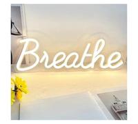 SHOUXI LED néon signe Enseigne Au Néon Breathe Pour Décoration Murale, Lumière LED Alimentée Par USB Pour La Maison, Studio De Yoga, Chambre À Coucher, Salon 42.92cm×13.97cm