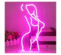 SHOUXI LED néon signe Enseigne Au Néon Lady, Lumière LED En Acrylique Brillante Pour Vitrine, Affichage De Magasin, Bar À Bière, Discothèque Décor Mural Lumière(UNE)