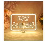 SHOUXI LED néon signe Enseigne Au Néon PAY HERE, Lumières Led De Personnalité Pour La Décoration De La Salle De Jeu, Panneaux Muraux De Restaurant Grinch(20x13Inch)