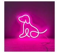 SHOUXI LED néon signe Enseigne Lumineuse Chien - Décoration Pour Chambre À Coucher, D'enfant, Salle De Jeux, Bar, Salon, Fête D'anniversaire 45cm