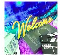 SHOUXI LED néon signe Enseigne Lumineuse De Bienvenue Pour Salle D'étude, Classe, Bibliothèque, Dortoir, Chambre, Décoration 46cm(Lemon yellow)