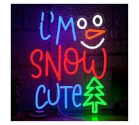 SHOUXI LED néon signe Enseigne Lumineuse LED Bonhomme De Neige I'm Snow Cute Pour Salle De Jeux, Chambre, Bar, Décoration Murale De Fête 42cmx31.5cm