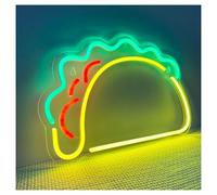 SHOUXI LED néon signe Enseigne Lumineuse Néon Tacos - Décoration Murale Pour Restaurant, Cuisine Mexicaine, Salle À Manger, De Jeux, Chambre, Bar, Salon 48cm