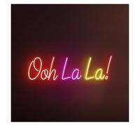 SHOUXI LED néon signe Enseigne Lumineuse Ooh La La!, Idéale Pour Décoration De Restaurants Et Boutiques. Luminosité Réglable 50cm