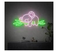 SHOUXI LED néon signe Panneau Néon Koala Avec Animaux Mignons Lumière LED USB Pour Chambre À Coucher Vacances Fête D'enfants Salle De Jeux Décoration Murale 50cmx25cm(E)