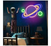 SHOUXI néon signe Les Néons En Forme D'anneau En Étoile Peuvent Être Utilisés Pour La Décoration De La Salle De Fête D'anniversaire De Bar Pour Créer Une Atmosphère Mystérieuse 40X40cm