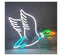 SHOUXI néon signe Panneau Lumineux En Forme D'oie À Intensité Variable Pour Chambre À Coucher Salle De Jeux Caverne Fête Décoration Murale Lampe USB 14.8inx12.4in