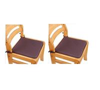 shouzhigo Lot de 4 coussins de chaise en mousse avec attaches pour intérieur et extérieur, salon, terrasse, bureau, magasin (marron)