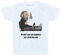 SHOUZUREN Charles Bukowski T Shirt Design White M