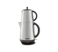Shov Électrique Edelstahlteekocher Vol : 1,7L, Teevol:1L,Dual-Heizelementsystem