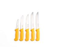 Shov Lot de 5 couteaux de cuisine en acier inoxydable de qualité professionnelle - Couteau de boucher, de chef, de cuisine et de découpe
