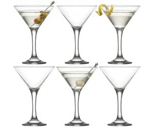 Shov Misket Special Edition Lot de 6 verres à Martini | Verres à cocktail et à dessert élégants | 175 ml | Passe au lave-vaisselle | Design classique en forme de V avec long manche